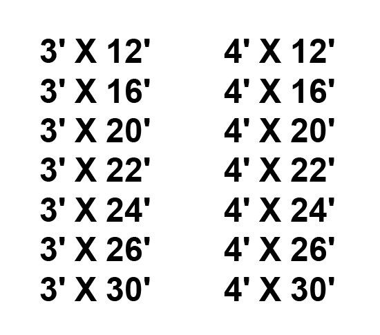 sizes